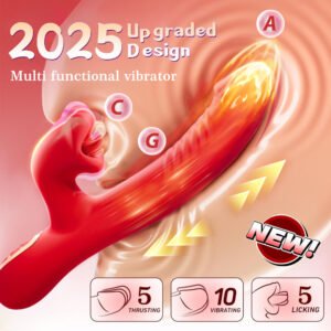 Latest Upgraded Design Tongue Licking Thrusting Vibrator